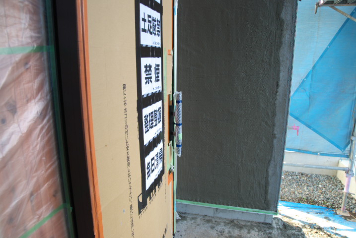 [工事進捗] 石膏ボードと外壁のモルタル - 2011/12/10（土）