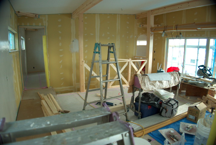 [あっとホーム42] 残りの木工事完了検査（一階部分） - 2012/1/9（月）