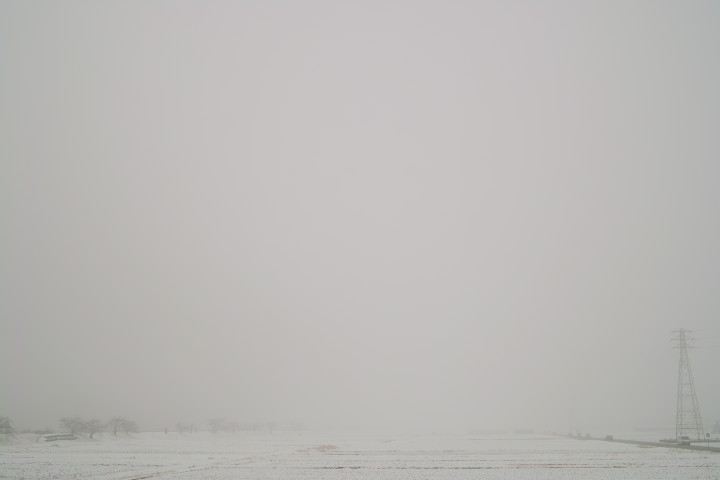 [空の写真] グラオニの見えない通勤路（伊那市） - 2012/2/14（火）