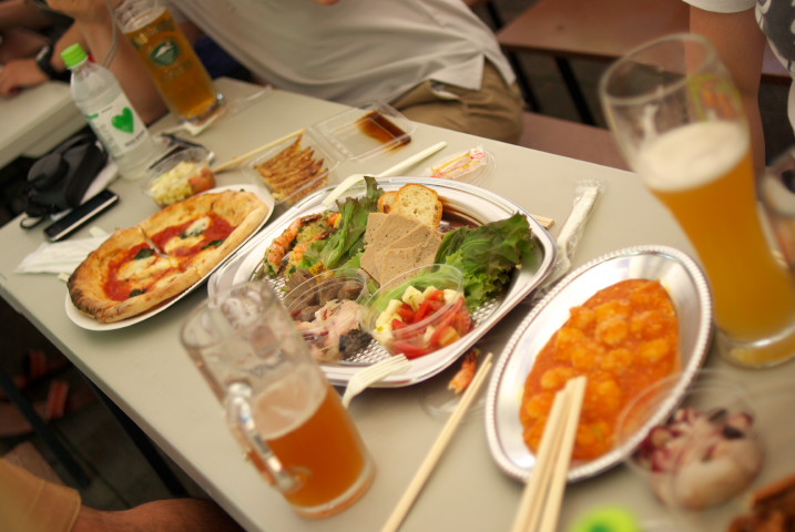 松本サマーフェスト（松本市；ビアフェス）の料理の写真とか