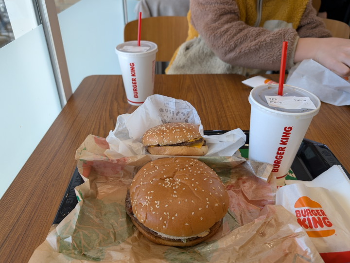 バーガーキング（松本市）の料理の写真とか